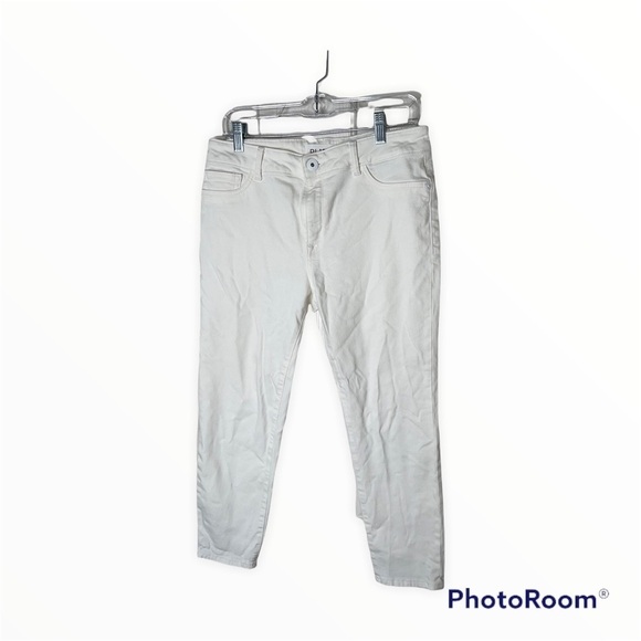 DL 1961 x REVOLVE Florence Instasculpt Cropped Jean in Milk White Size 31 - Picture 6 of 9